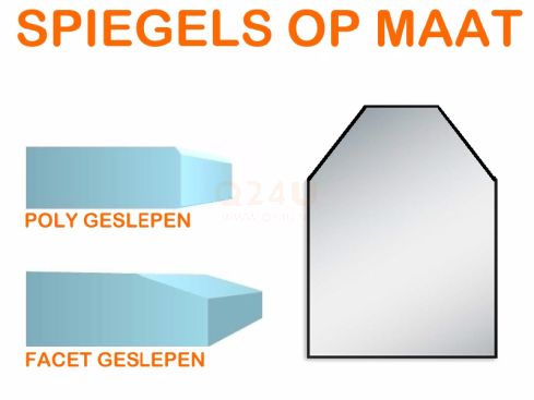 Spiegel op maat 6 mm met schuine kant (Poly geslepen)