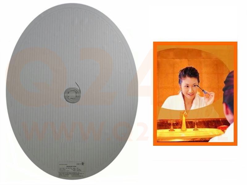 Badkamer spiegelverwarming Ovaal 600 × 900 mm, 60 x 90 cm 230 volt