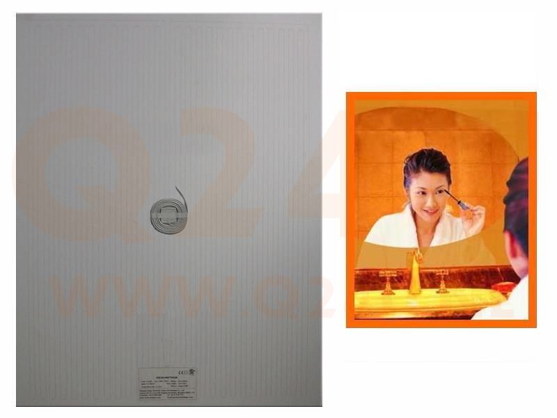 Badkamer spiegelverwarming Rechthoek 700 × 1200 mm, 70 x 120 cm 230 volt