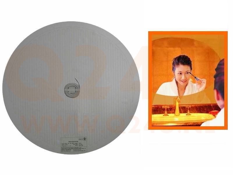 Badkamer spiegelverwarming Rond 400 mm, 40 cm  12 volt