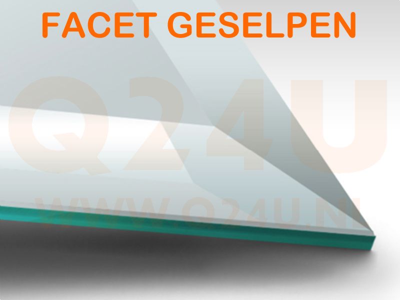 Spiegel op maat 6 mm rond (Facet geslepen)
